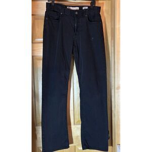 BKE Tyler Straight Jeans 32X33 Black Straight‎ Cotton Casual Mens Distressed